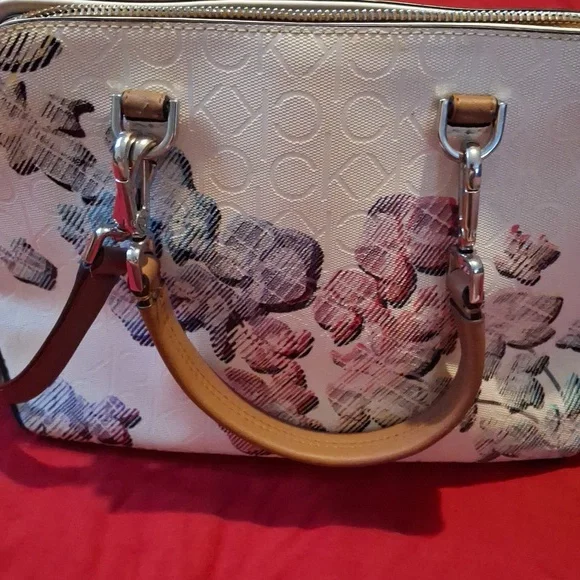 Calvin Klein White Floral Satchel - Picture 3 of 8